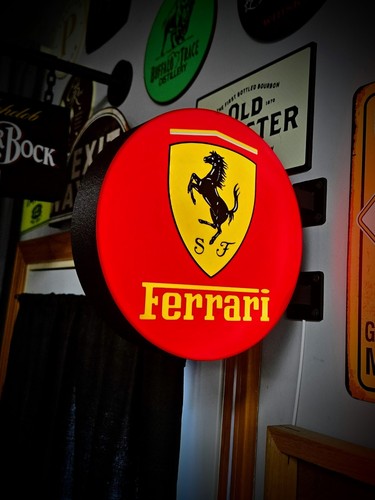Panneau lumineux led ferrari - panneau,