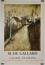 De Gallard M.	Galerie Framond 1958 Affiche Originale Exposition