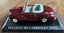 Voiture   Miniature   1/43em   PEUGEOT 203 CABRIOLET   ( 1953 )   en boîte plexi