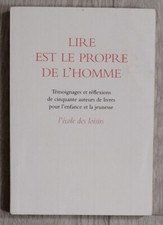 LIRE ET LE PROPRE DE L'HOMME