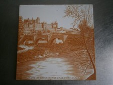 Carreau Faïence ancien Carcassonne Céramique déco Chateau médieval 20x20