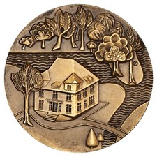 France médaille Ville de Roncq n.d Le Médaillier Franklin bronze avec coffret