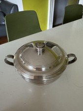 Sucrier Art Deco Métal Argenté 