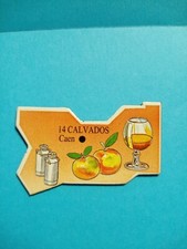 ANCIEN  MAGNET LE GAULOIS  CARTE DE FRANCE N° 14  CALVADOS