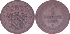 1/2 Baiocco  - Pivs IX - 1850