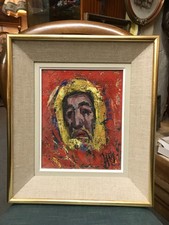 Peinture HENRY Maurice D’ANTY Sainte Face du Christ  tableau huile sur toile