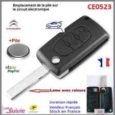 Coque clé plip 3 boutons