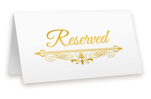 Reserved table sign - sign, for