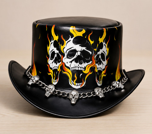 Chapeau haut forme cuir - forme,