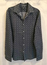 Chemise bleu marine à fleurs coton regular T38 Kiabi (4408066)