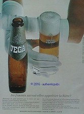 PUBLICITE VEGA 2000 BIERE DE LUXE POUR FEMME GANT DE 1969 FRENCH AD PUB VINTAGE