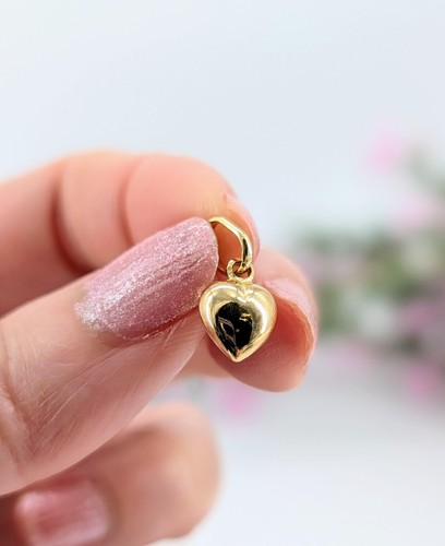 Pendentif coeur bombé or - bombé,