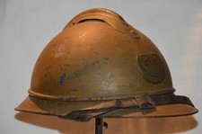 CASQUE ADRIAN 1915 COULEUR MOUTARDE-ARMEE D'AFRIQUE ZOUAVE-TIRAILLEUR-SPAHIS 1°W
