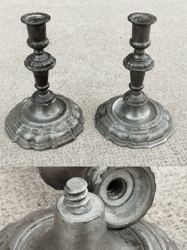 Anciens bougeoirs metal - anciens,