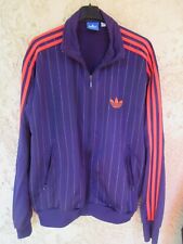 Veste ADIDAS rétro vintage violet orange TREFOIL sport jacket giacca felpa XL