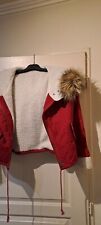 Parka femme rouge manches longues - Marque Outerwear - Taille 38 - État neuf.