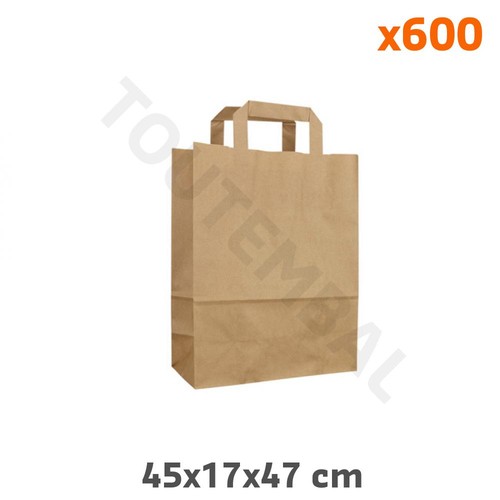 Grand sac papier - kraft, à