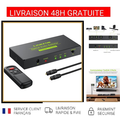 Sélecteur audio optique tos - sélecteur,