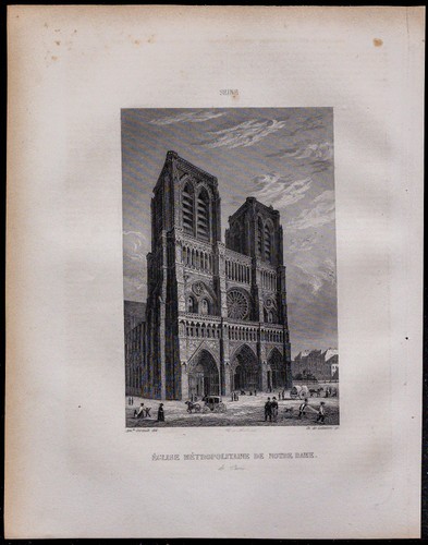 1851 vue notre dame - 1851, de