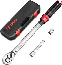 VANPO Clé Dynamométrique 1/2", 20-220NM Cle Dynamometrique Kit avec Rallonges 1