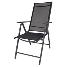 De Chaise Dossier Haut Aluminium Siège Pliant 7-fach Réglable Anthracite Étanche