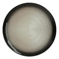 Lot de 6 Assiettes de Présentation "Jem" 33cm Noir & Argent