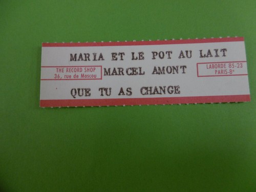 étiquette juke box marcel - étiquette,
