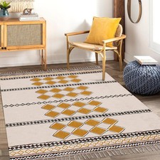 Tapis En Coton Tissé À La