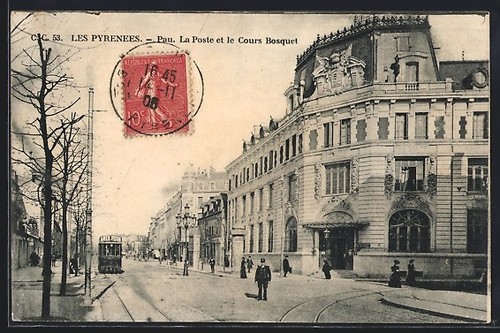 Carte postale pau poste et - pau,,