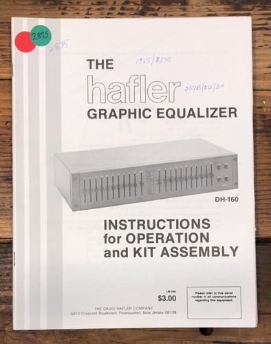 Hafler 160 equalizer - dh-160,