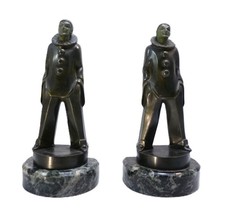 Paire de serre livres "Pierrots" de Max le Verrier NO fayral le faguays derenne