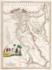 1812, Carte ancienne de l’Égypte, Malte-Brun Lapie & Poirson. Egypt
