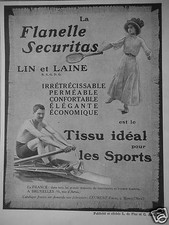 PUBLICITÉ 1909 LA FLANELLE