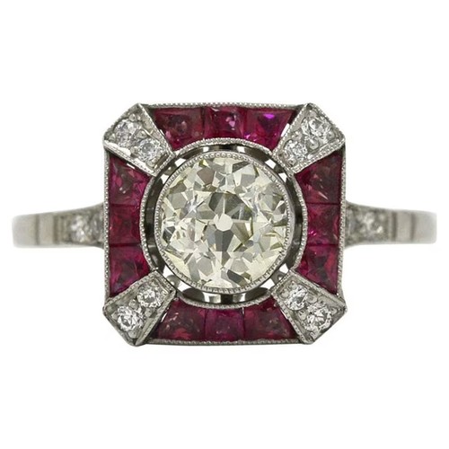 Bague art déco ancienne - , en