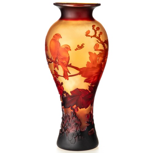Vase verre camée fait - en, main