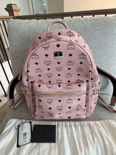 Mcm pink canvas leather - mcm,