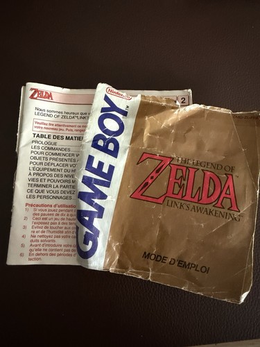 Notice originale zelda - notice,