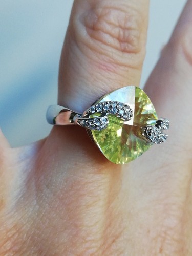 Bague argent 925 - bague, peridot