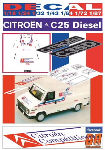 Decal citroen c25d assistance - c25d,