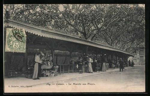 Cpa cannes marché aux - cpa, cannes,