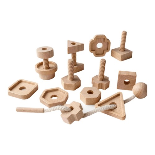 Jeu laçage bois - de, bois,