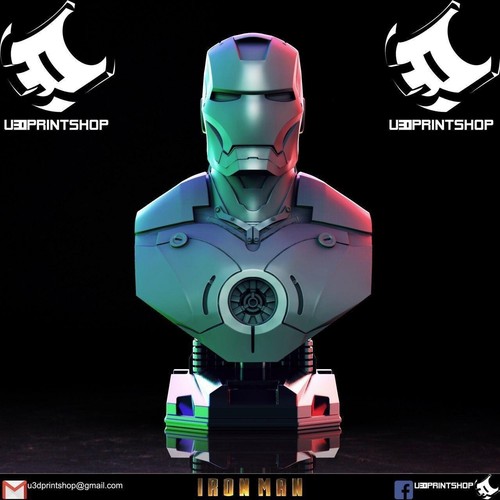 Iron man bust resin - man,