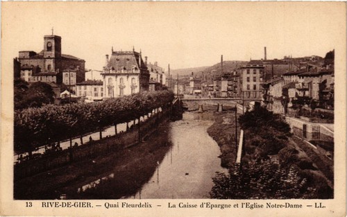 Cpa rive gier quai - cpa, rive-de-gier-quai