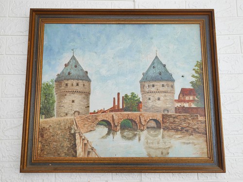 Grand tableau vintage - , huile