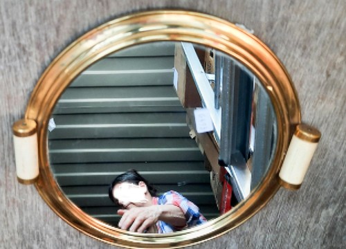 Plateau miroir vintage art - miroir,