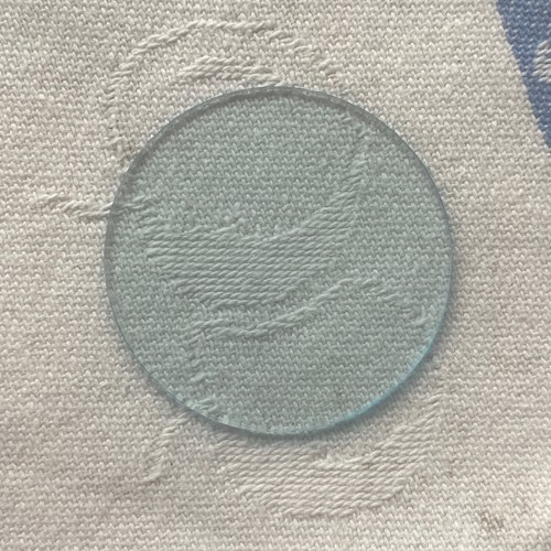 Filtre bleu optique 5cm - bleu, 3,5cm