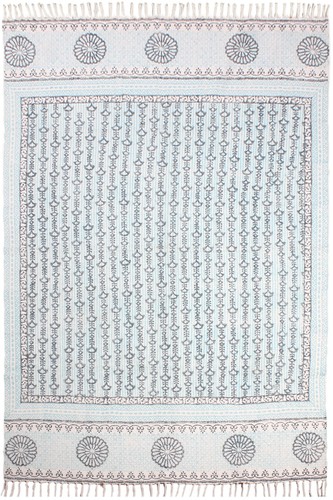 Bleu géométrique handmade - géométrique,