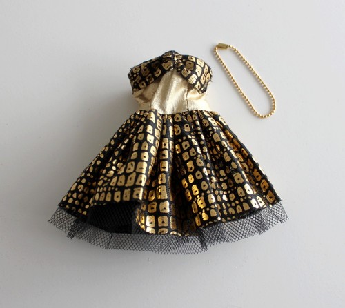 Robe soirée noir or - robe, de