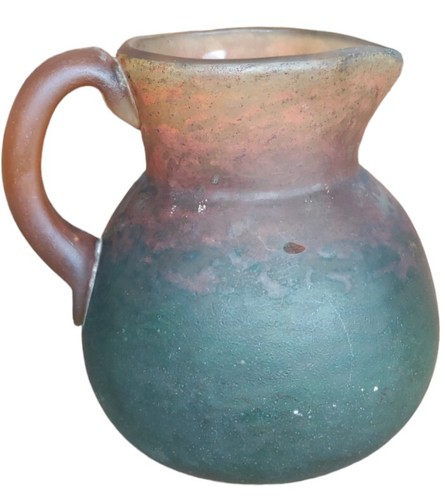 Ancien pichet bicolore pâte - pichet,