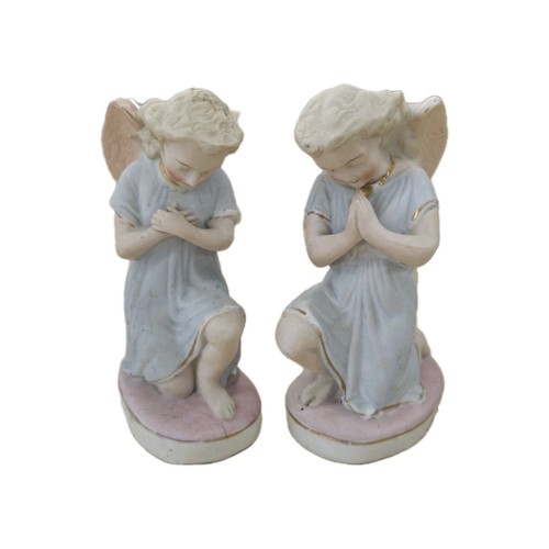 Paire anges porcelaine - paire, en